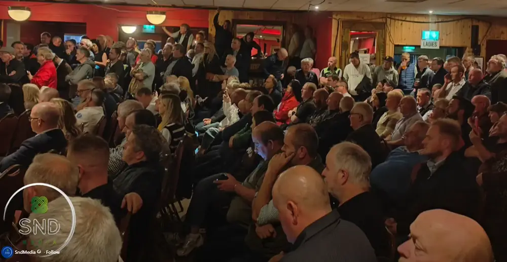 Audience at the Moate fuel and cost-of-living meeting, courtesy of SnD Media
